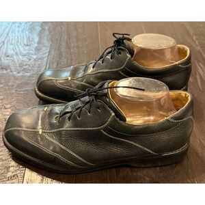 Sandro Moscoloni Vineyard 9.5 D‎ Oxford Shoes Black Leather Contrast Stitch